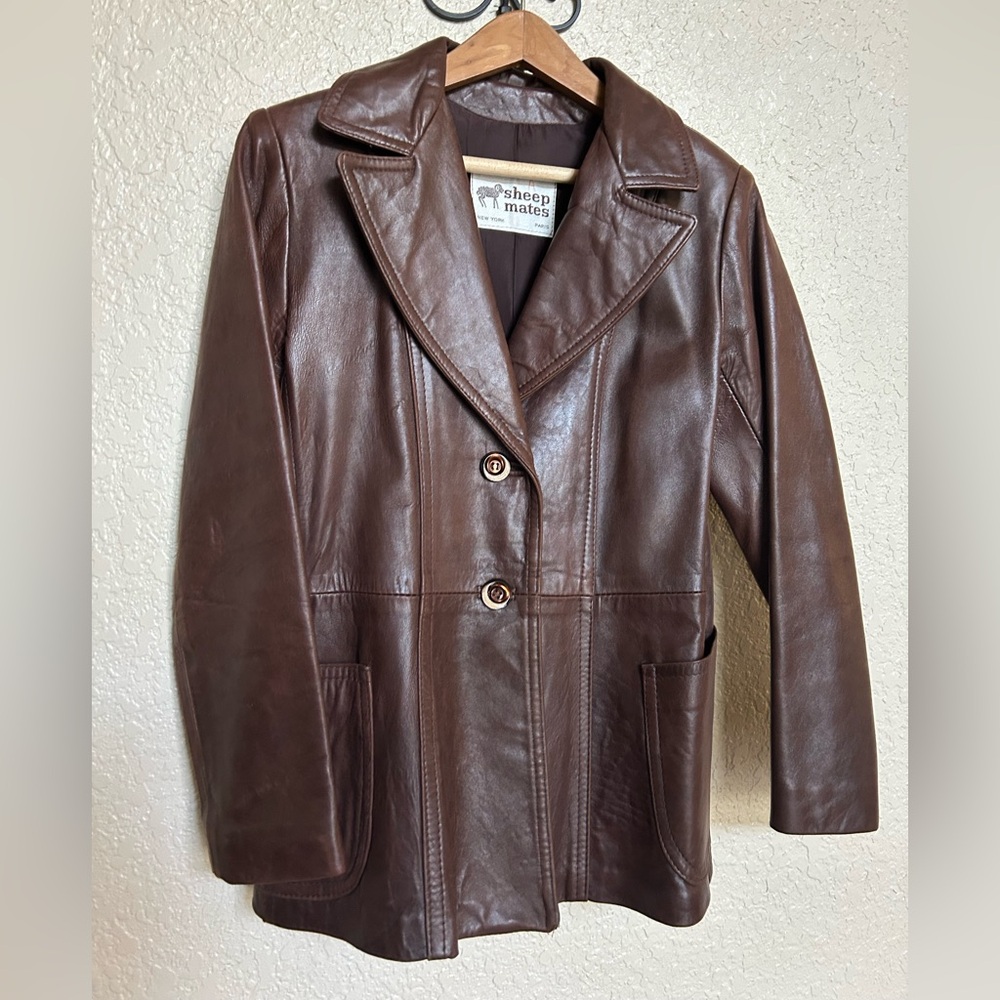 Vintage brown leather jacket